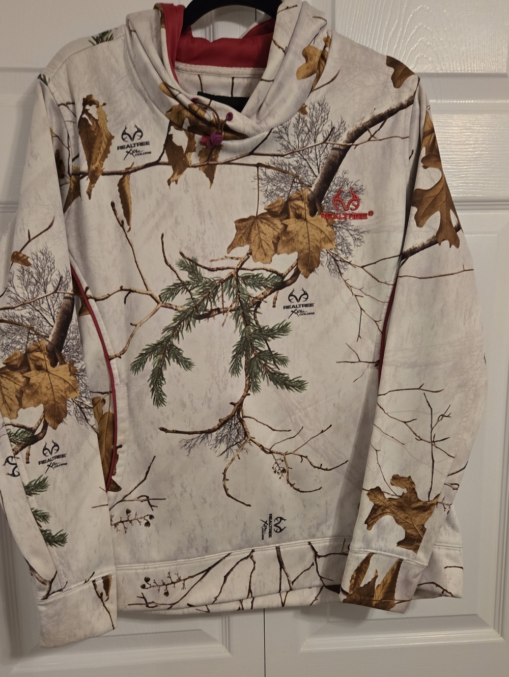 Women’s Realtree Camo Hoodie – White/Pink/Purple – Pullover Sweatshirt